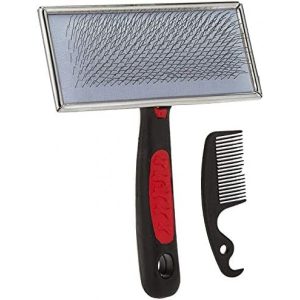 Padovan Pet Slicker Brush with Flea Comb - Small